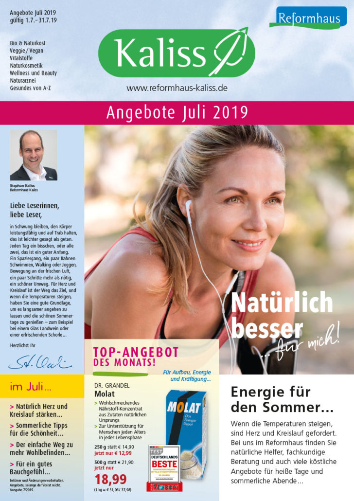 Sommer Energie im Reformhaus Kaliss